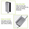 UFURMATE 4Pcs Non Magnetic Latch Clamp Pull Rectangular Glass Finger