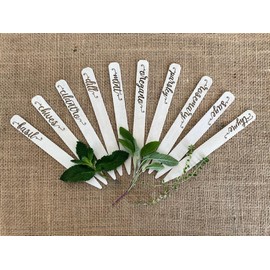 Plantid™ Assorted 10-Pack Kitchen Herbs! Farmhouse Decor Outdoor Indoor Herb Garden Stakes, Plant Labels, Plant Tags, Garden Markers, Garden Accessories, Garden Gifts, Holiday Stocking Stuffers