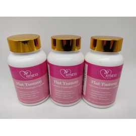 FLAT TUMMY FITNESS - Burns Tummy Fat- 180 Caps - Exp 07/2026 Boosts Metabolism