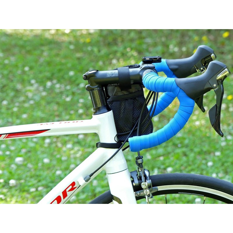 POTA BIKE Stem Side Pouch Bicycle Handle Pouch/Drink Holder (Gray)