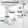 4pcs Pivot Rod Replacement, Sink Drain Parts with 2pcs Plug&2pcs