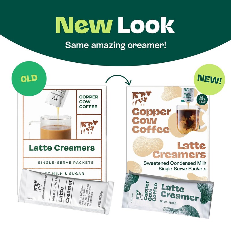 Copper Cow Coffee Sweetened Condensed Milk Coffee Creamer Singles (8