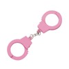 POYAMUSE Mini Handcuffs Metal Keychain Creative Handcuff Keyring-pink