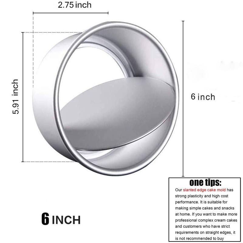 KENIY 2 Pack 6-Inch Non-Stick Deep Aluminum Round Cake Pan