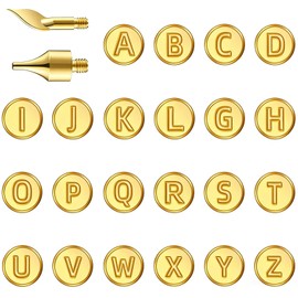 Wood Burning Tips Letters Set, Alphabet Template Branding tip for Embossing and Carving Crafts Carving Iron Paste Tool Adult Embossing Beginner DIY 28Pcs