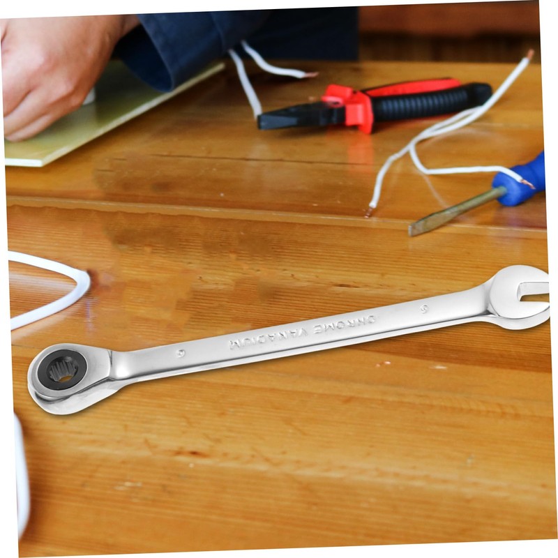 jojofuny 6mm Dual Head Combination Wrench Ratchet Spanner for Easy