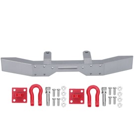 Aluminium Alloy Front Bumper CNC Polished Surface DIY for 1/16 RC Car Upgrade Parts Titanium