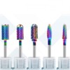 행복꿈 09FARM Nail Drill Bit Tungsten Rainbow 5PCS Set