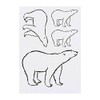 4 x 'Polar Bear' Temporary Tattoos - Water Resistant, Skin-Safe,