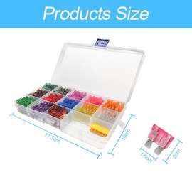 Adunsiaoto 130 Pcs Car Blade-Type Automotive Fuses Kit, Standard Blade Type Automotive Fuse kit, Universal Car Fuse Kit, Automotive Cartridge Fuses Kits, for Car Truck Motorcycle Fuses Boat SUV