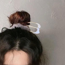 French Twist Hair Pin, 2X U Shaped Hairpin, Hair Styling Accessories, Vintage Pin for Women and Girls, Hair Prong for Thick Hair