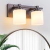 BrkNit 2 Light Modern Bathroom Light Fixtures Over Mirror, Bronze