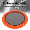 X AUTOHAUX 2pcs 5" Orange Car Audio Speaker Cover Mesh