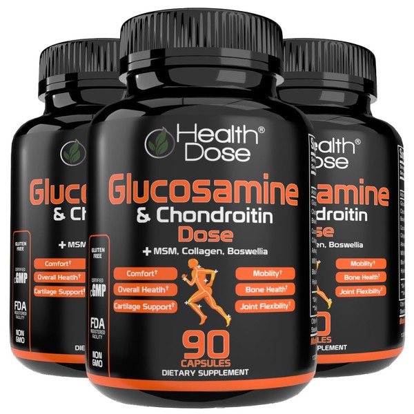 Health Dose Glucosamine Plus Premium Joint Support - with MSM,