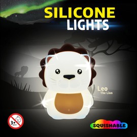 LitezAll Squishable Silicone Lantern, Easy to Operate and Color Changing Squishy Night Light, Lion