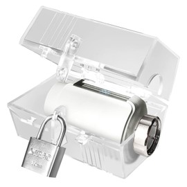 Radiator Thermostat Protective Cover with Lock Upgrade, Thermostat Sensors, Universal Intelligent Radiator Controller Protection Box, More Space, Additional Clips, for AVM FRITZ, Honeywell Home,