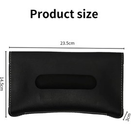 Napkin Box for Car - Sun Visor Napkin Holder,PU Leather Napkin Holder for Visor and Backseat Accessories Paper Towel Napkin Box (Black)