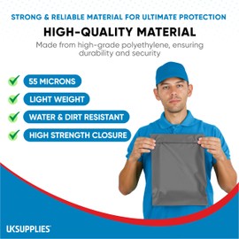 UK SUPPLIES LIMITED S M L XL (Pack of 25 50 100) Grey Mailing Bags Waterproof Peel & Seal Envelopes Parcel Mailing Bag for Posting Clothes Parcel Mailers X-Small (6 x 9 / 165mm x 230mm) Pack of 25