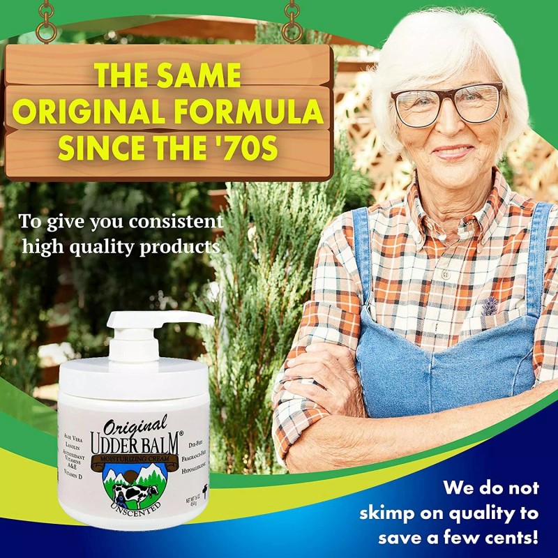 Original Udder Balm Unscented Original Udder Balm Thick Moisturizing Cream.