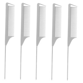 Ipetboom 5pcs Hair Parting Comb Set Curved-tailed Pointed Tail Comb for Hair Styling Teasing Backcombing Lightweight Travel-friendly Tools