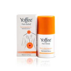 Yoffee Arnika Entspannungsgel Roll-On Format und Massageroller - 2 in 1 - Rücken und Nackenschmerzen – Zur Linderung von Muskelschmerzen - Wärmewirkung - Vegan- Parabenfrei - 90 ml - Made in Spain