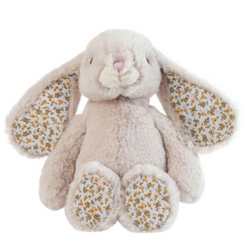 DILLY DUDU Blossom Bunny Rabbit Stuffed Animal Plush Toy Best Gifts 10-Inch（Beige）