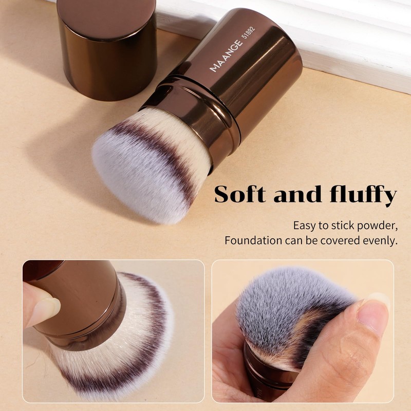 MAANGE 7pcs Makeup Brush Set Double Sided Kabuki Makeup Brushes