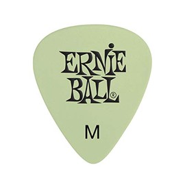 Ernie Ball Super Glow - Púas para guitarra, celulosa, grosor medio, bolsa de 12