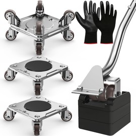 WOUOW Furniture Dolly,Furniture Movers with Wheels,Upgrade All-Carbon Steel Panel Heavy Duty Dolly,Furniture Lifter with Blocks for Easy Lifting of Furniture, Maximum Load 1100LBS