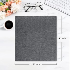 potricher Photo Album for 4x6 600 Photos Linen Cover Extra Large Capacity Picture Book for Family Wedding Anniversary and Baby (Gray)
