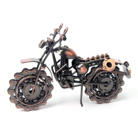Homezone® Stylish Bronze Effect Metal Motocross Motorbike Sculpture Model Nuts & Bolts Desk Office Decor Sculpture Men's Desk Decor Home Decor Mens Gift Bike
