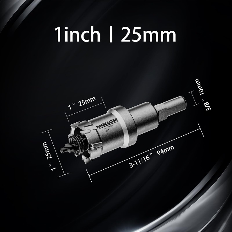 Mollom (1'' | 25mm) Heavy Duty Carbide Hole Saw with