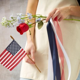 Offray Single Face Satin Craft and Decorative Ribbon, 3/8" Wide, 21-Foot Spool, White (143948)