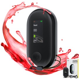 Olubfdh Olubfdh Alkoholtester Polizeigenau mit Digitaler Blauer LCD-Anzeige, mit USB-Akku Professioneller Alkoholmessger?t, ohne Mundstck, Alkotester, fr den Einsatz zu Hause oder auf Partys