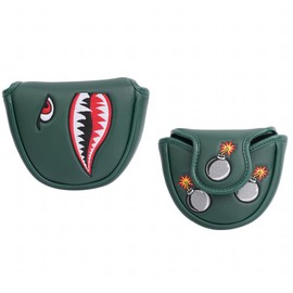 SHABIER Golf Mallet Headcover with Tiger Shark Design for Golf Club (Dark Green)