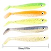 50pcs Soft Plastic Swim Bait Paddle Tail Lures Fishing Lures