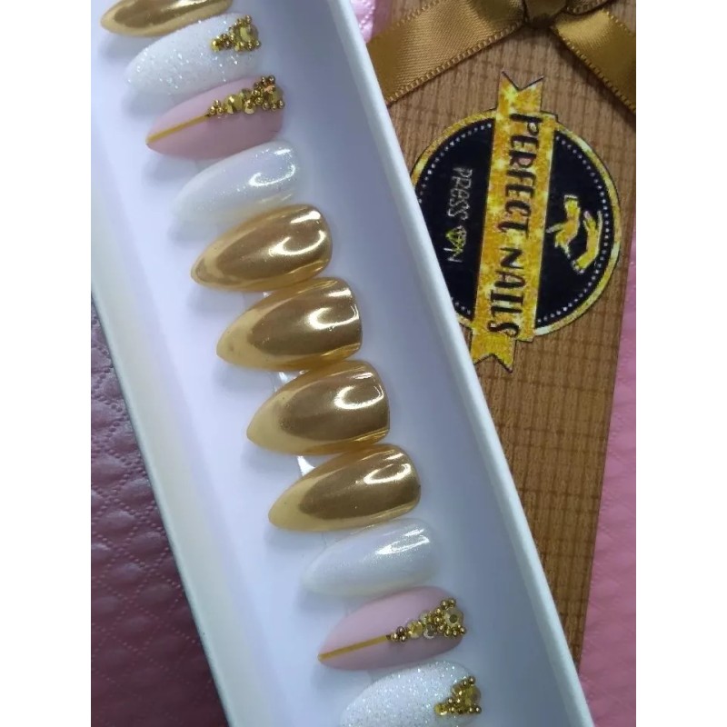 Perfect Nails Press On Uñas Postizas Navideñas Calidad Salon