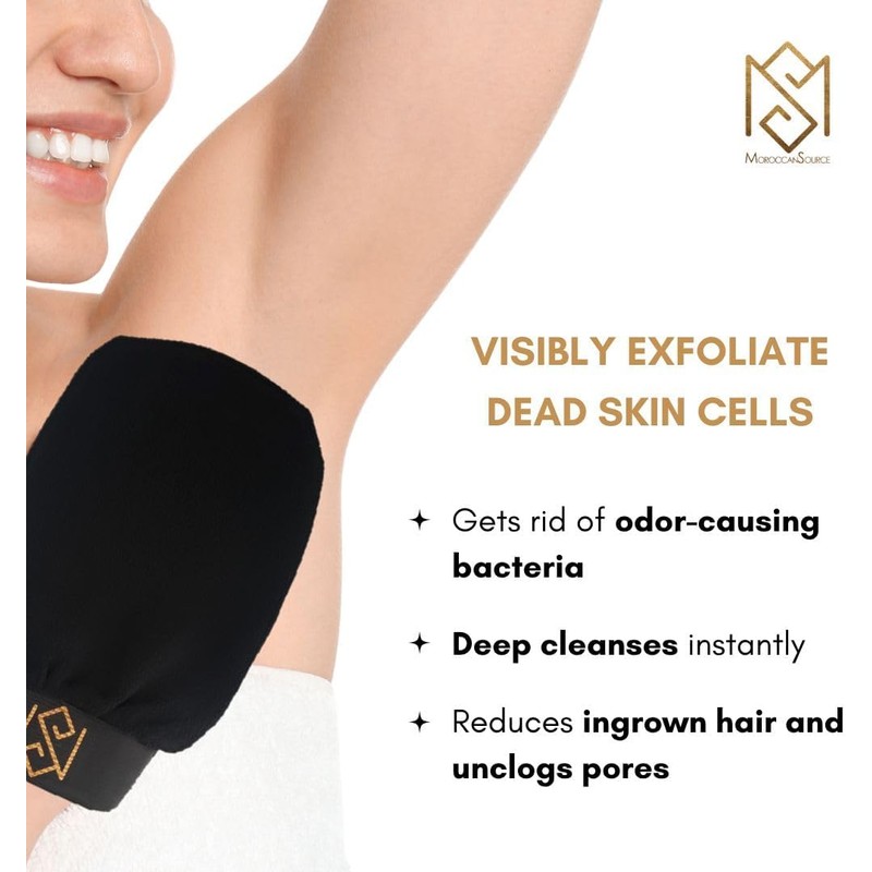 Guante exfoliante Kessa MS MoroccanSource – 2 unidades para piel