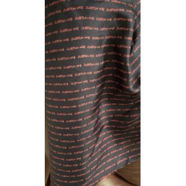 Ratti RARE Ratti Vintage Silk Christmas Fabric ‘Ba Humbug’ Print 1999? By The Yard.