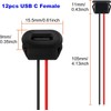RUNCCI-YUN Pack of 12 USB C Female 5V 3A 2-Pin