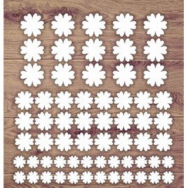 CrafTreat Laser Cut Chipboard Embellishments for Card Making and Scrapbooking - Flower 1 - Size: 5.5X6 Inches - Floral Embellishments for Crafts Different Sizes