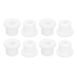 uxcell 36Pcs Rubber Grommets 5/16"(8mm) Drill Hole, 3/16"(5mm) ID Hole Top Hat Grommet White Silicone Rubber Hole Plug Gasket for Wiring, Automotive