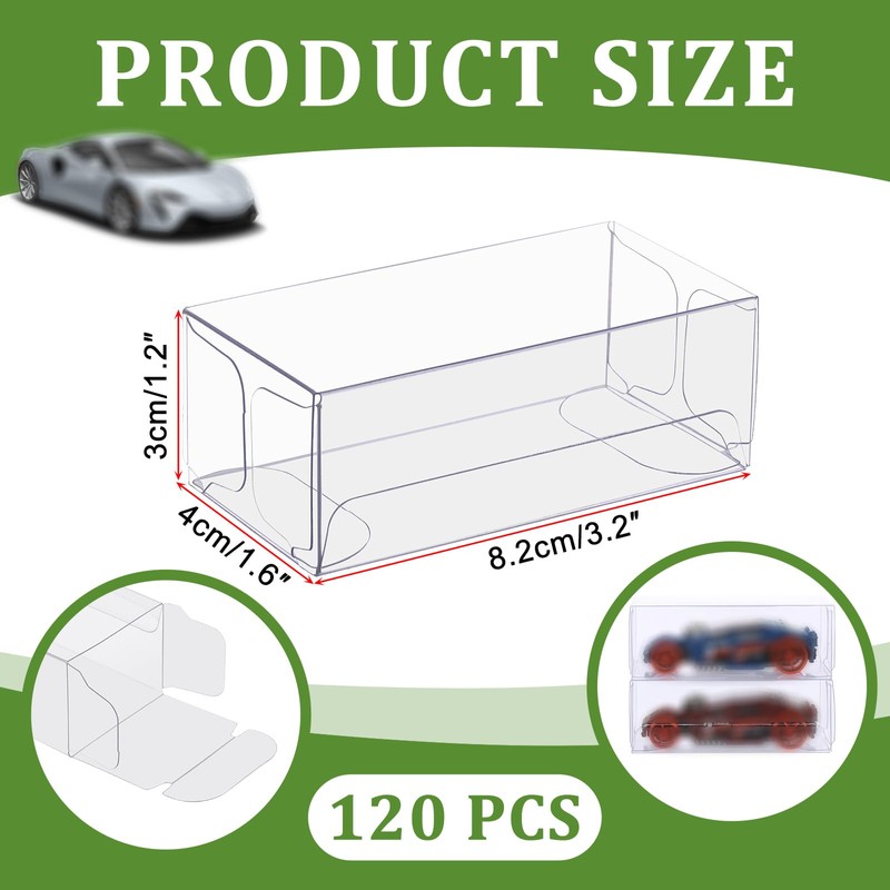 OGANAZI 120 Pcs 1/64 Scale Vehicle Model Car Display Cases