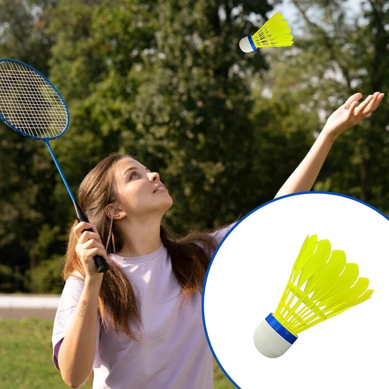 WEZCHUGHAOL 12 Pack Nylon Badminton Shuttlecocks - High Durability Aeroplane