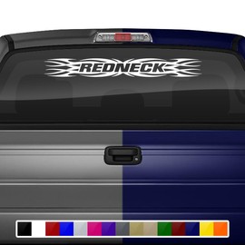 Sticky Creations Redneck Decal Sticker Windshield Window Vinyl Graphic Banner Rear Back Car Truck SUV Vehicle Tribal Flame Decoration 36"x4.25"+ (Design #161)