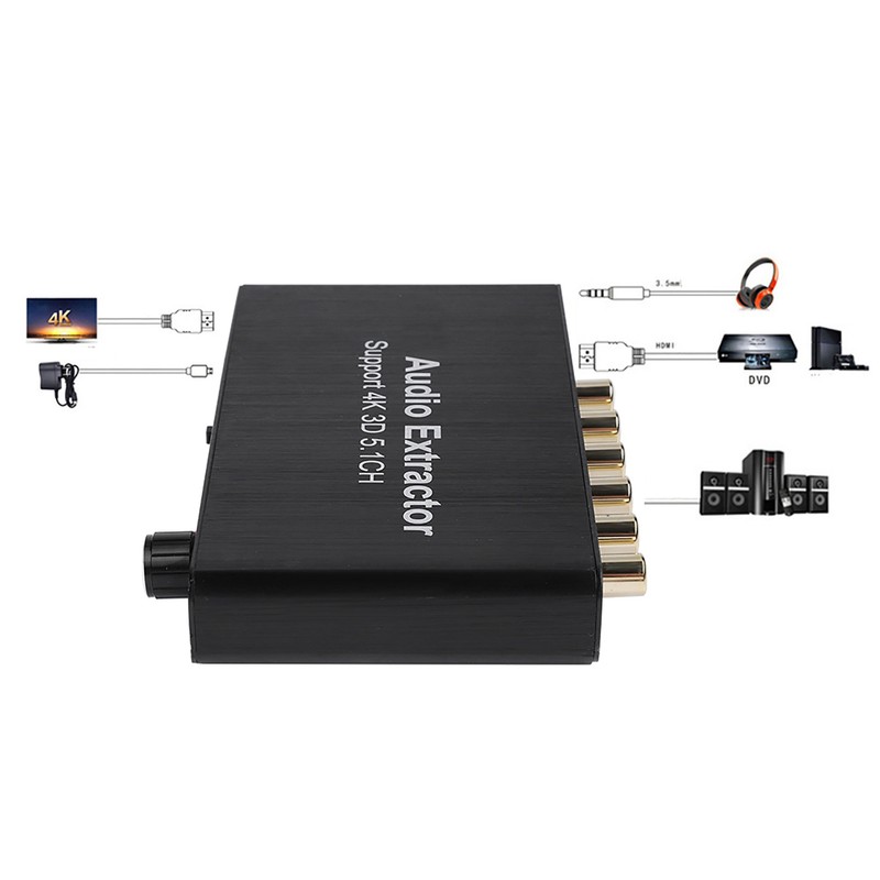 4K 3D HDMI 5.1 Channel HDMI Audio Extractor Converter