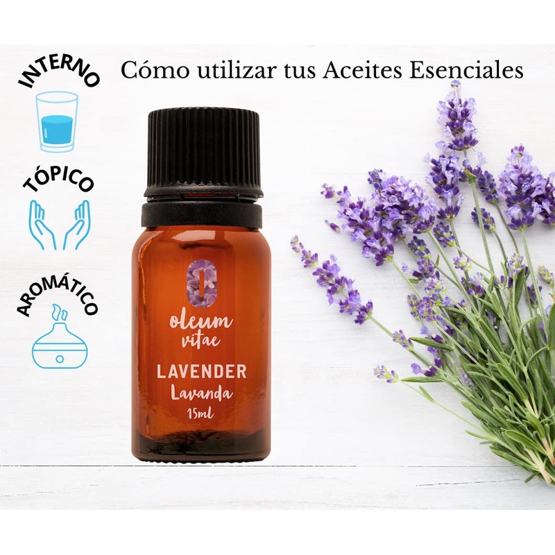 OLEUM VITAE Aceite Esencial de Lavanda. Lavandula Angustifolia. 100% Puro