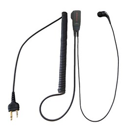 Alinco Compatible, Incom, Earphone Microphone, For 2 Pins, 2-Way In-Ear HG Curl Cord, For Specific Small Power Transceivers, DJ-PX3, DJ-CH1, DJ-CH9, DJ-CH11, DJ-CH20, DJ-CH271, DJ-P9, DJ-P11, DJ-P20,