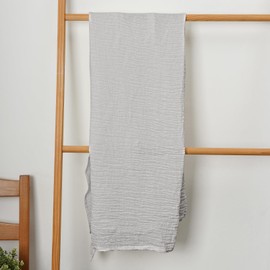 HSOFTIFY 100% Flax Linen Bath Towel 33.5x53 Inches Natural Lightweight Hair Towel for Bathroom Beach Travel, Light Green