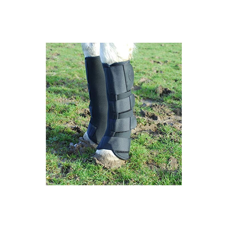 Rhinegold Breathable Neoprene Turnout Boots, Pony, Black